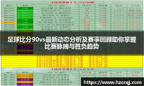 足球比分90vs最新动态分析及赛事回顾助你掌握比赛脉搏与胜负趋势